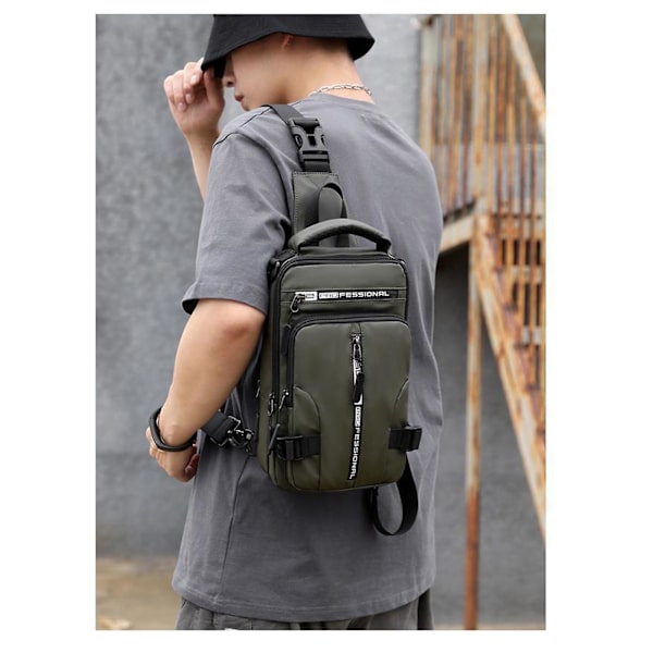 Ny Slung Crossbody Ryggsäck Axelväska För Män Kvinnor, Lätt En Rem Ryggsäck green