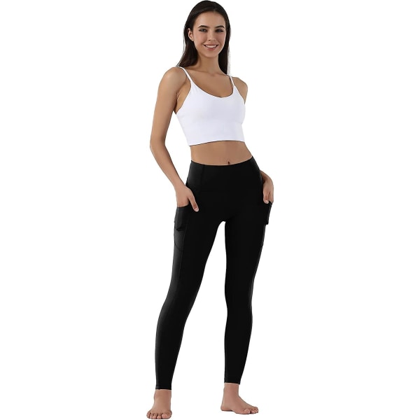 Yogabyxor för Yetsye-kvinnor - Hög midja träningsleggings magen kontroll träning löpning