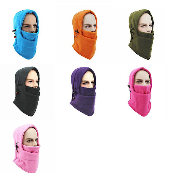 Talven lämmin kasvohattu Balaclava Unisex-hattu Ulkoiluun Pyöräilyyn Moottoripyörähattu Tuulenpitävä hattu Red