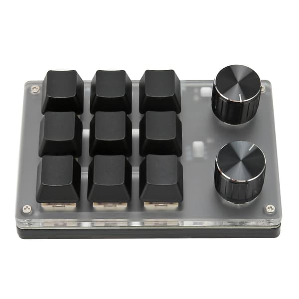 Mini Keypad Knap Design Rød Switch Dual Mode Plug And Play Mekanisk Programmerbart Keypad Til Gaming Kontor Medier 9 Taster Med 2 Knapper