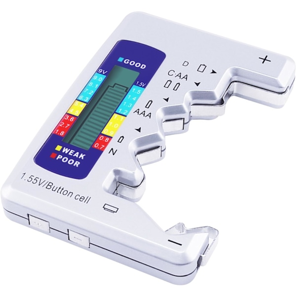 Digital Universell Batteritestare Batterikontroll för Alla Batterier C AA AAA D N 9V 6F22 1.5V Knappcell Små Mini Batterier