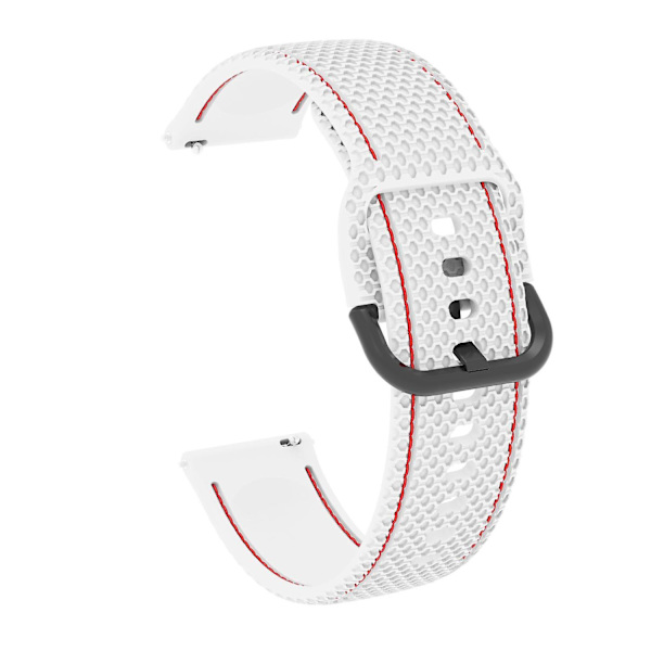 Sömnadslinje Silikonersättning handledsrem för Samsung Galaxy Watch 5 40mm/44mm /Watch 5 Pro 45mm White
