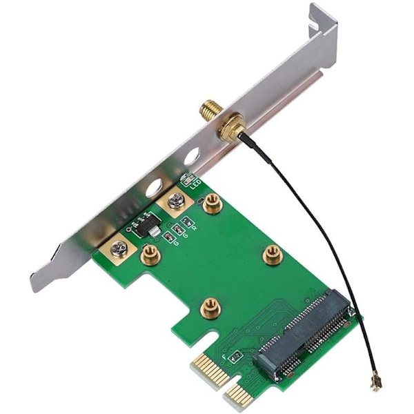 PCI Express til Mini PCI Express Kort Adapter Trådløst Nettverk Ethernet LAN Mini PCI-E Riser PC til Laptop Nettverkskort Adapter Konverter Antenne WiFi