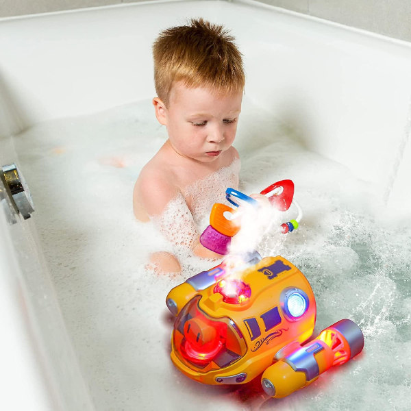 Fjärrkontrollbåt Poolleksaker för barn 6+, 2,4ghz Snabb Mini Rc Båt Med Spray Gasbåt Och LED-lampor Vattenleksak För Simbassäng & Sjöar