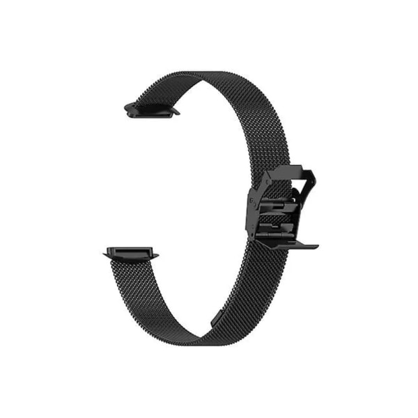 För Fitbit Luxe Clip-on Metal Watch Band svart
