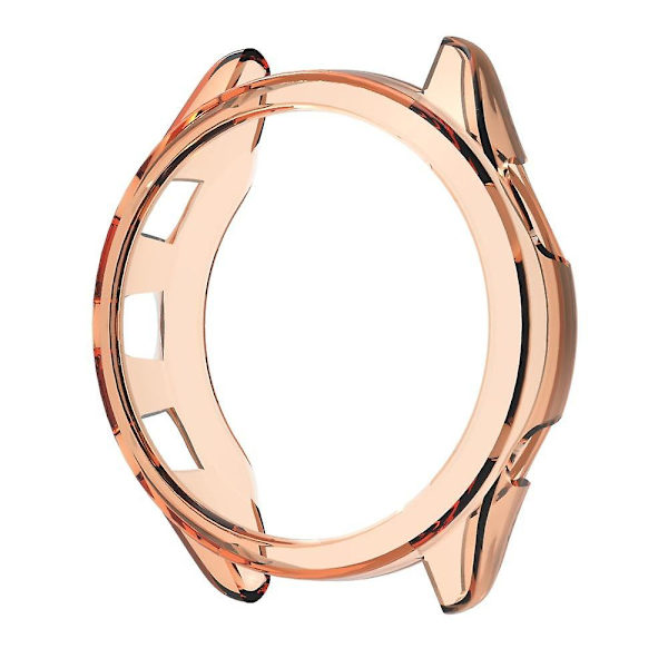 För Garmin Forerunner 265S TPU-klockfodral ihålig anti-scratch klockram Transparent Orange