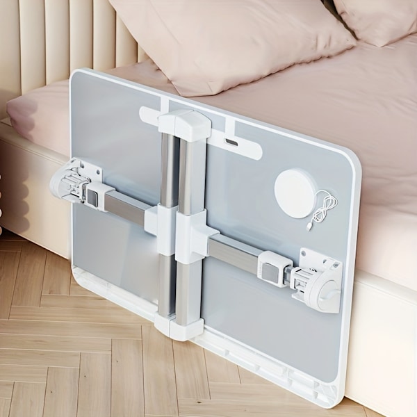 Sengebrettbord for bærbar PC, justerbart sengebord med skuff, bærbart ståbord med sammenleggbare ben, nettbrettbord for sofa, divan, gulv