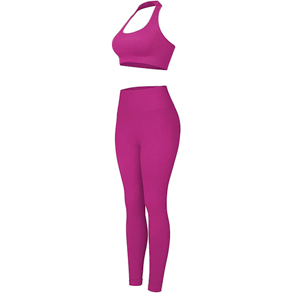 Sport-BH för kvinnor med korsrygg och vadderat stöd, yogatopp, fitness-linne Purple M