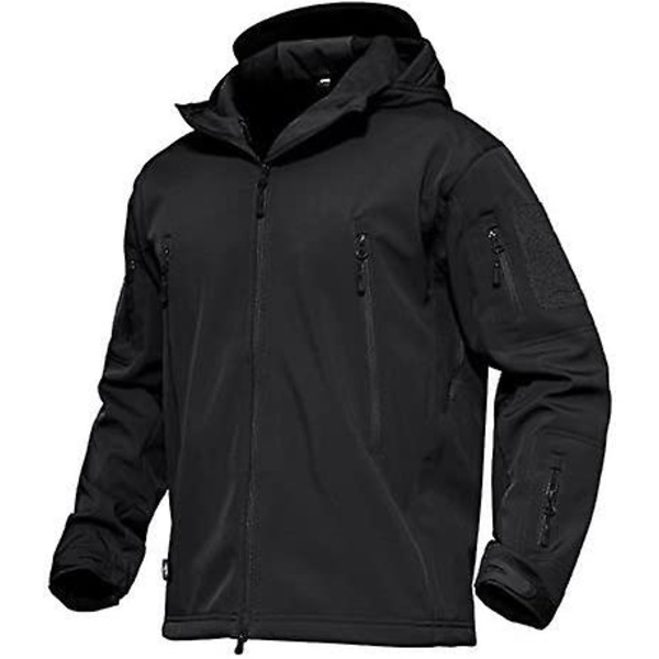 Hettejakke for menn, taktisk, vannavstøtende, softshell vinterjakke M
