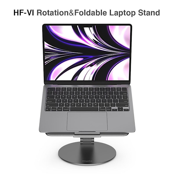 STOYOBE Laptop Stand Foldbar Notebook Computer Støtteholder Aluminium Legering Roterbar Pad Support