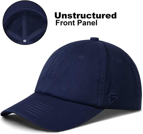 Bomull Baseball Cap Ostrukturerad Unisex En Storlek Navy Blue