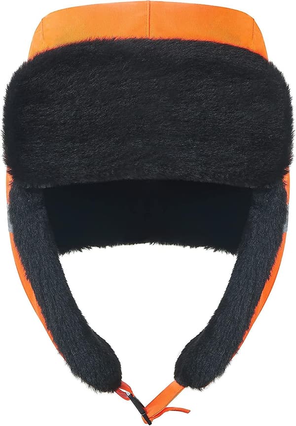 Høj Synlighed Viz Hold Varmen Trapper Bomber Hat Orange