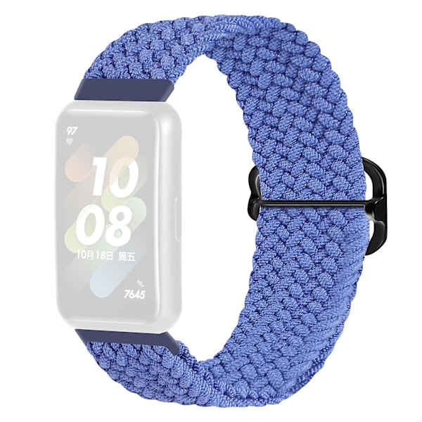 Flettet urrem til Huawei Band 7, udskiftningsarmbånd med justerbart spænde Blue