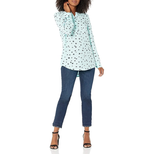 Langermet vevd bluse for kvinner Style 1 M