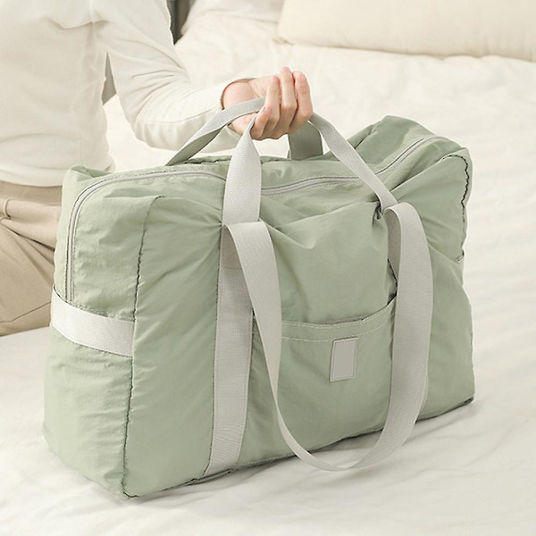 Kokoontaitettava matkakassi, kantolaukku, käsimatkatavara, urheilukassi, lentokoneeseen sopiva käsimatkatavara, viikonloppukassi naisille ja tytöille Matcha color