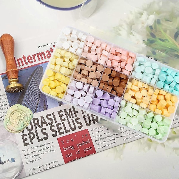 Voksseglperler, voksforseglingsperler for brevforsegling, voksseglperlesett for voksstempelforsegling Style 1