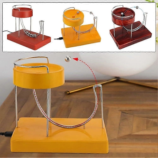 Science Ki-netic Art Evighetsmaskin, Evighetsrörelse Dynamisk Konst Dekoration, Vetenskap Fysik Gadget Kontor Hem Bord Dekoration, Vinröd B