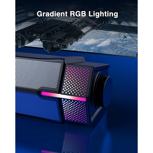 M28 Datorhögtalare för PC-skrivbord, Bluetooth V5.3 PC-ljudfält - Trådbunden USB-driven, Utmärkt stereoljud