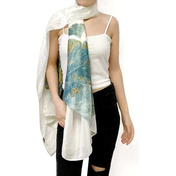 Siden Scarf Blommigt Tryckt Dam Scarves & Wraps Mjuk Elegant Dam Satin Scarf Tunn Acsergery Present