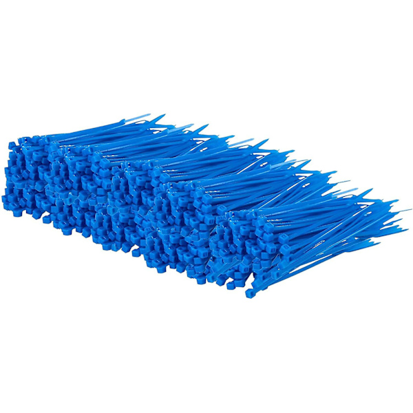 Små Lilla Kabelbinder, 100mm X 2.5mm, Bulkpakke Med 1000, 4\" Premium Nylon Blue 150mmx3.6mm