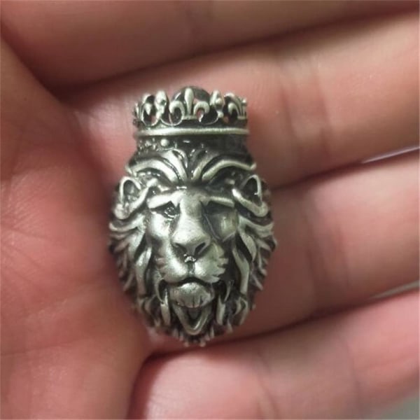 Hip Hop Herre Løvehalskæde Fashion Statement Vedhæng Smykker Antik Keltisk Charm Viking Rock Punk Stil Gotisk Dyre Totem Amulet (krone Løve)