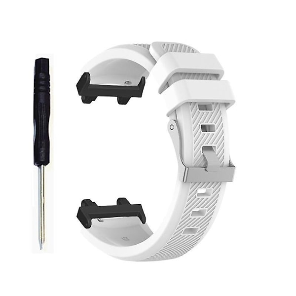 Justerbart silikonarmband i twill-design för Huami Amazfit T-Rex 2, ersättningsarmband för smartklocka White