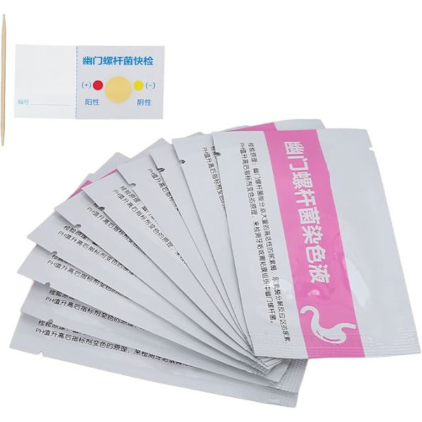 Pylori Testpapper, 10 st Portabel Hygienisk Helicobacter Pylori Testkit för Hem, Resa, Sjukhus