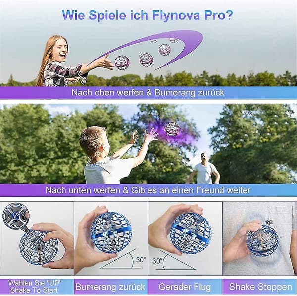 Flugball Mini Drone, Orb Børnelegetøj LED Lysende Flyvende Legetøj Gaver Til Drenge Piger