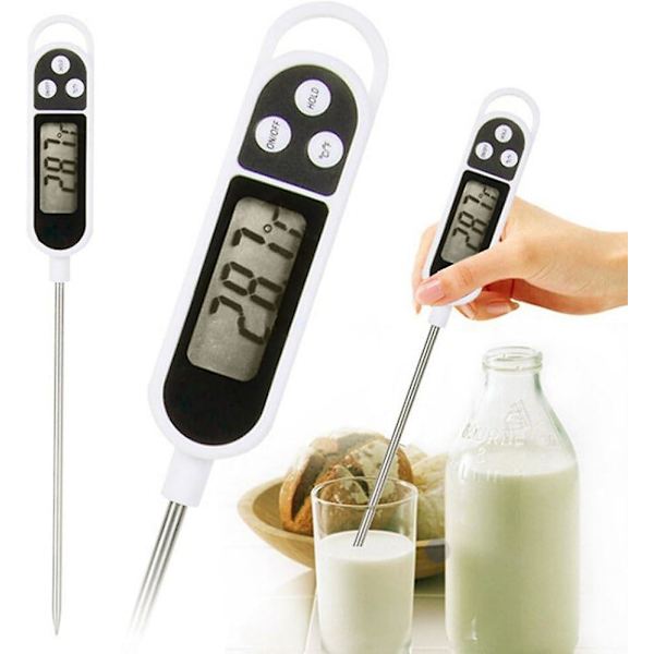 Digital termometer för kött i realtid - termometer för matlagning, godis, fritering, grillning och rökning