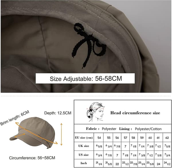 Hink för kvinnor Regn Vattentät Yetsye Packbar Fällbar khaki