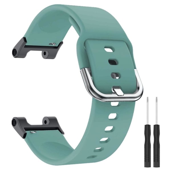 Universell 22mm silikonklockarmband för Huami Amazfit T-Rex/T-Rex Pro/Ares, med fyrkantigt spänne Mint Green
