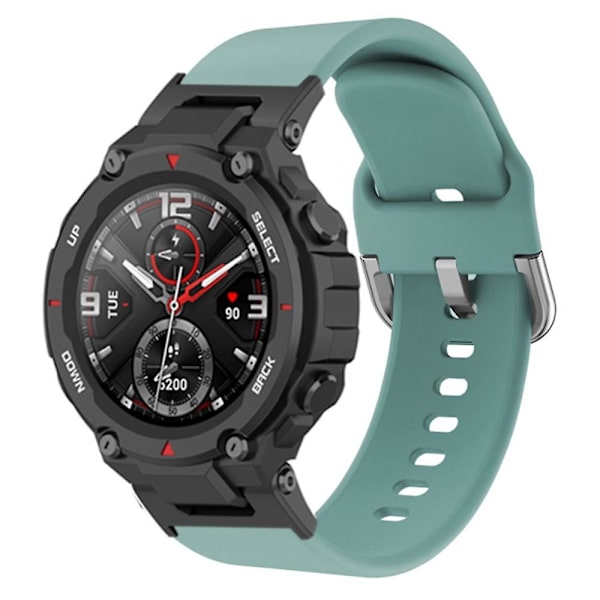 Universell 22mm silikonklockarmband för Huami Amazfit T-Rex/T-Rex Pro/Ares, med fyrkantigt spänne Mint Green