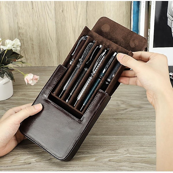 Fyllepenn Etui For 6 Penner Penn Beskyttelsesdeksel Penn Etui Kulepenn Etui Skrive Etui Fyllepenn Veske Green