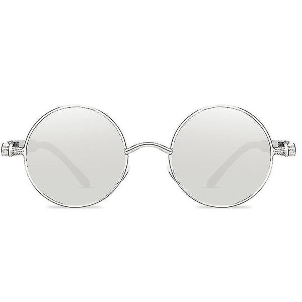 Retro Klassiset Steampunk-aurinkolasit Vintage Miehet Naiset Pyöreät Cyberpunk-lasit C