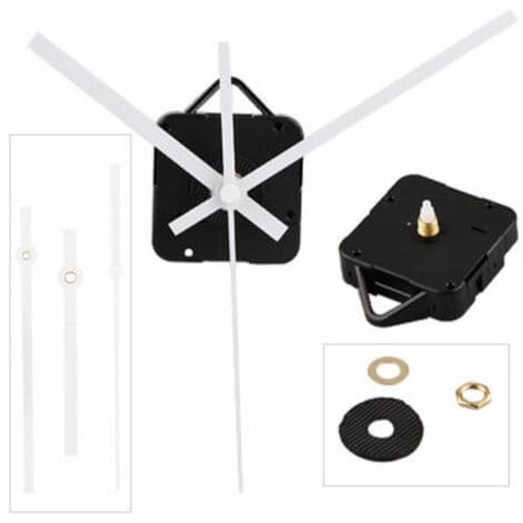 Klockmekanism kit, väggklocksmotor med lång axel, reparationsdelar