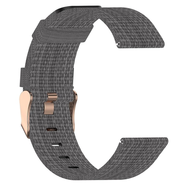 19mm Sportflätad nylon canvas klockarmband för Xiaomi Haylou Solar LS01/ID205/Willful SW021 Dark Grey