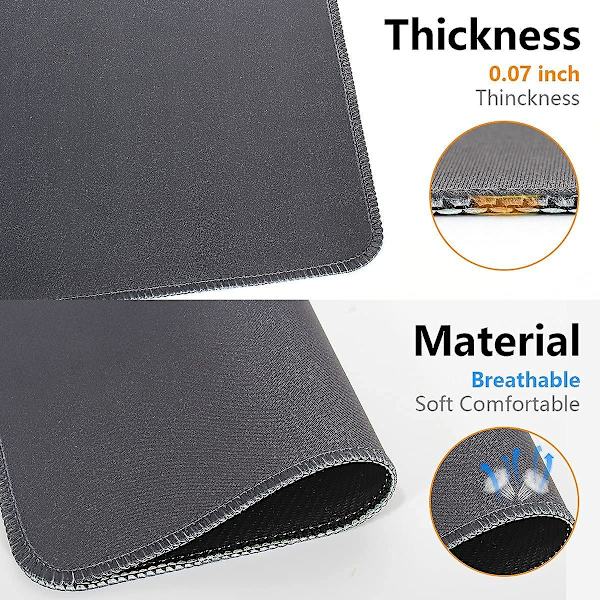 Pelihiirimatto tietokoneelle/kannettavalle 26x21x0,2 cm, näppäimistöalusta, työpöydän alusta Dark Gray Rectangle