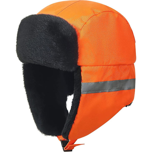 Hög synlighet Viz Håll varm Trapper Bomber Hat Orange
