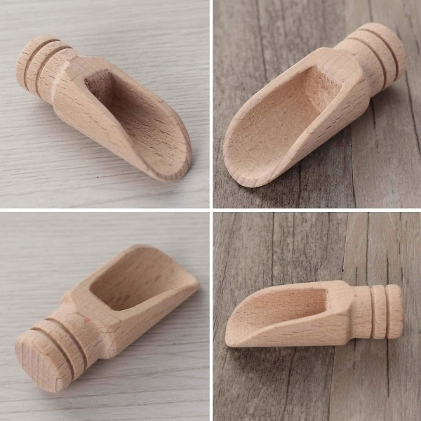 16 stycken mini träsked, liten saltsked, mini träskyffel, mini träskedar, skedkryddsked, träsked bad träsked liten träsked