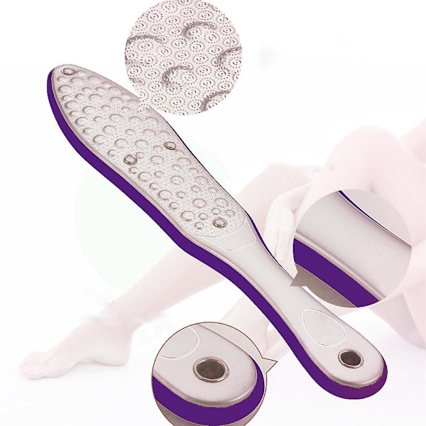 Ammattimainen kannettava jalkojenhoitotyökalu ruostumattomasta teräksestä valmistettu kovettumien poistoaine kaksipuolinen pedikyyriviila Purple