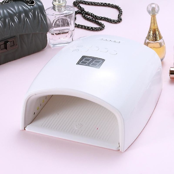 Genopladelig og hurtigere tørrende UV LED neglelampe, LED fototerapi maskine neglelampe tørrer automatisk sensor professionel neglelampe egnet til negle A