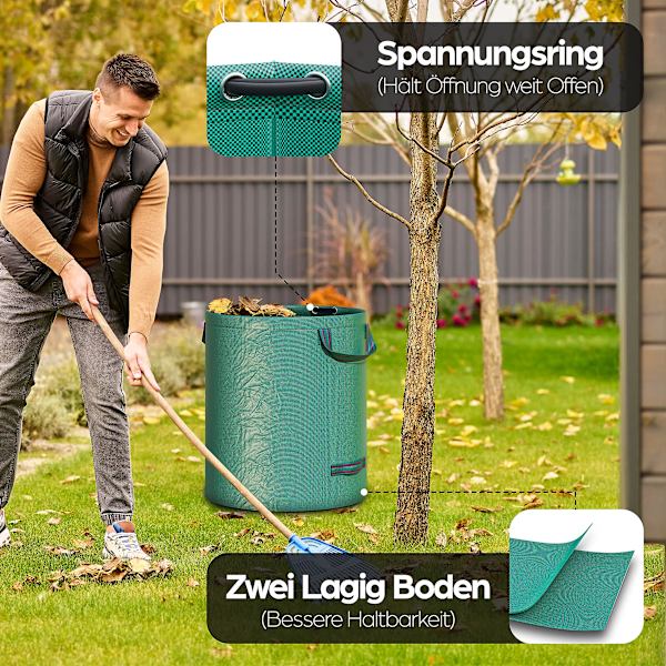 3-pack trädgårdsavfallspåsar - 272 L - Trädgårdspåsar  (pp) Tyg - 150 G/m