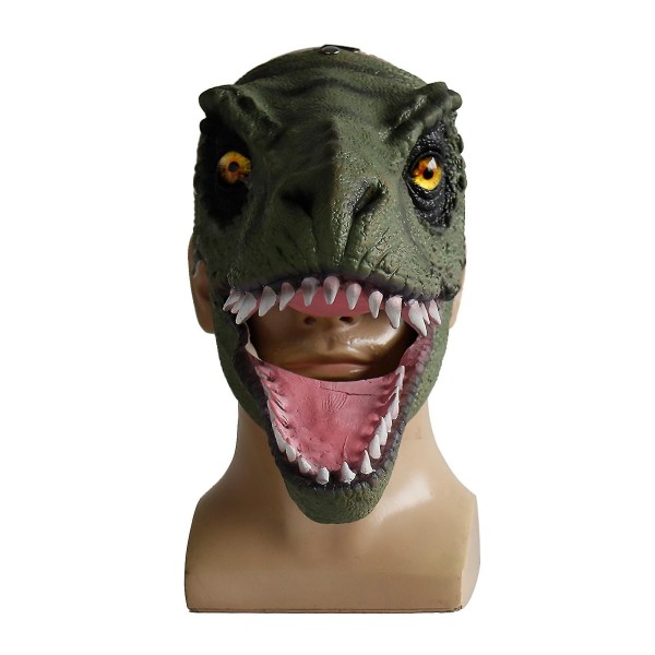 Dinosaurie Mask Leksak Med Öppningsbar Käke Dominion Tyrannosaurus Rex Chomp N Roar Mask Kostym Dinosaurie Huvudbonad Leksak Green