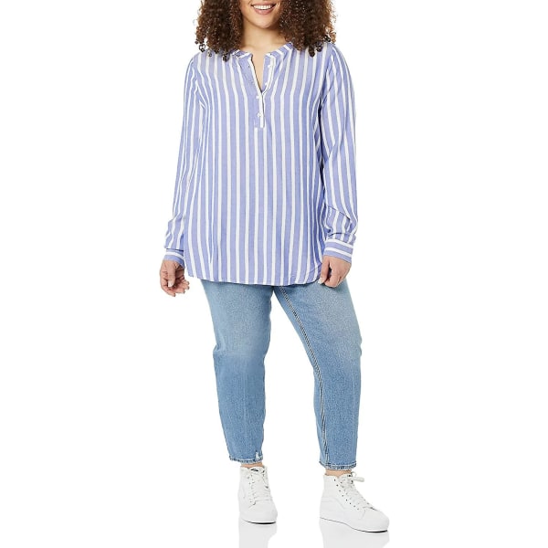 Langærmet vævet bluse til kvinder Style 5 M