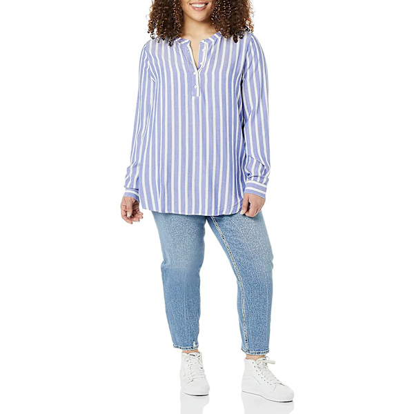 Langermet vevd bluse for kvinner Style 5 M