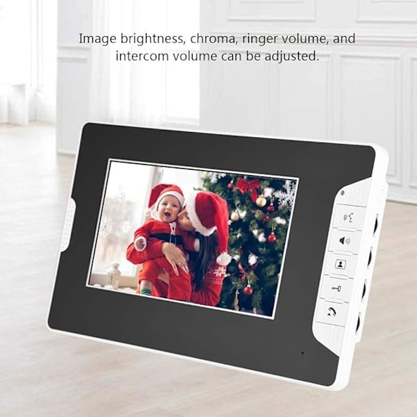 Videodörrklocka Kit Dörrklocka Intercom Kit Smart Säkerhetskamera System Hemskydd Enheter med 7-tums TFT LCD Skärm Natt