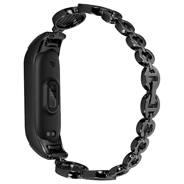 Urrem til Xiaomi Mi Band 3/4 Rustfrit Stål Armbånd Udskiftning Håndledsrem