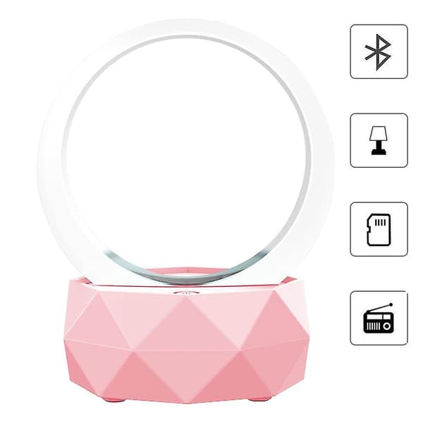 Trådløse Bluetooth Højttalere LED Lys Højttaler Bluetooth 5.0 Med LED Lys Tilstande Til Smartphone, Computer Pink