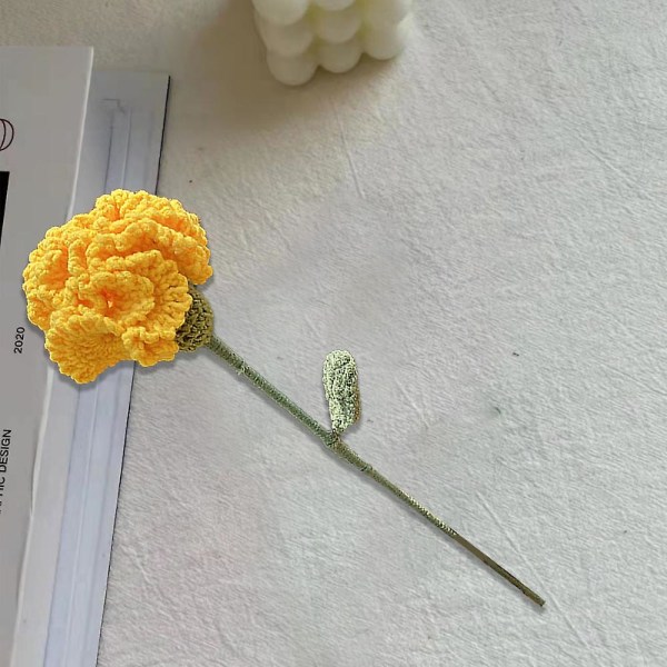Konstgjorda blommor nejlikor födelsedagspresenter, för alla hjärtans dag bröllopsdag födelsedag unika dejtingpresenter yellow