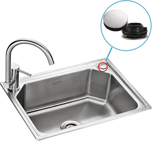 Deksel for vaskhull i rustfritt stål (2 pakker, 31-40 mm)